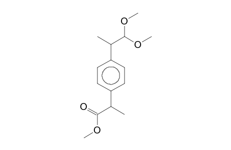 2-[4-(1,1-dimethoxypropan-2-yl)phenyl]propanoic acid methyl ester