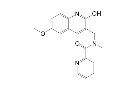 N-[(2-hydroxy-6-methoxy-3-quinolinyl)methyl]-N-methyl-2-pyridinecarboxamide