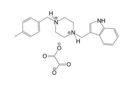 1-(1H-indol-3-ylmethyl)-4-(4-methylbenzyl)piperazinediium oxalate