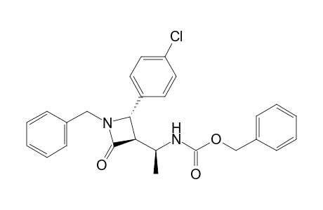(phenylmethyl) N-[(1S)-1-[(2S,3R)-2-(4-chlorophenyl)-4-oxidanylidene-1-(phenylmethyl)azetidin-3-yl]ethyl]carbamate