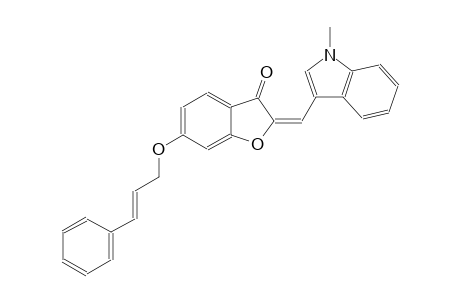 3(2H)-benzofuranone, 2-[(1-methyl-1H-indol-3-yl)methylene]-6-[[(2E)-3-phenyl-2-propenyl]oxy]-, (2E)-