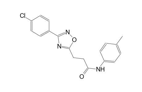 3-[3-(4-chlorophenyl)-1,2,4-oxadiazol-5-yl]-N-(4-methylphenyl)propanamide