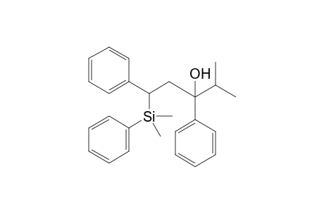 (1RS,3RS)-1-Dimethyl(phenyl)silyl-1,3-diphenyl-4-methylpentan-3-ol