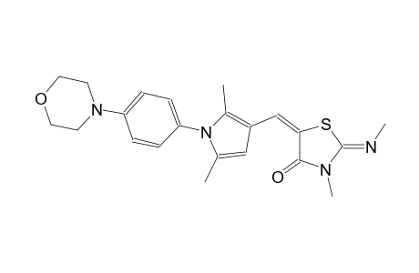 (2Z,5E)-5-({2,5-dimethyl-1-[4-(4-morpholinyl)phenyl]-1H-pyrrol-3-yl}methylene)-3-methyl-2-[(Z)-methylimino]-1,3-thiazolidin-4-one