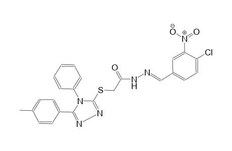 acetic acid, [[5-(4-methylphenyl)-4-phenyl-4H-1,2,4-triazol-3-yl]thio]-, 2-[(E)-(4-chloro-3-nitrophenyl)methylidene]hydrazide