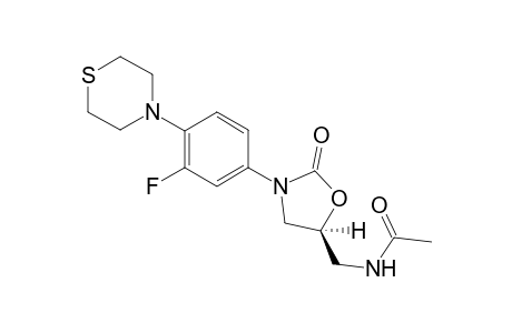 N-[[(5S)-3-(3-fluoro-4-thiomorpholin-4-ylphenyl)-2-oxo-5-oxazolidinyl]methyl]acetamide