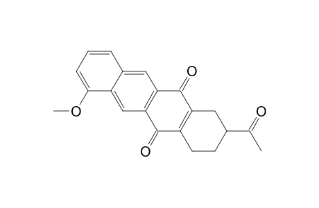 5,12-Naphthacenedione, 2-acetyl-1,2,3,4-tetrahydro-7-methoxy-, (.+-.)-