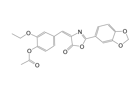 5(4H)-oxazolone, 4-[[4-(acetyloxy)-3-ethoxyphenyl]methylene]-2-(1,3-benzodioxol-5-yl)-, (4E)-
