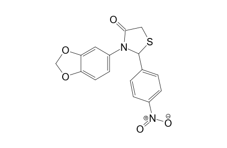 3-(Benzo[d][1,3]dioxol-5-yl)-2-(4-nitrophenyl)thiazolidin-4-one