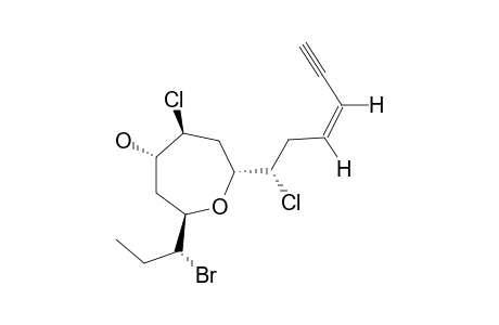 ROGIOLOXEPANE-C;(+)-(2R,4S,5S,7R)-2-(1-BROMOPROPYL)-5-CHLORO-7-[(Z)-1-CHLOROHEX-3-EN-5-YNYL]-OXEPAN-4-OL