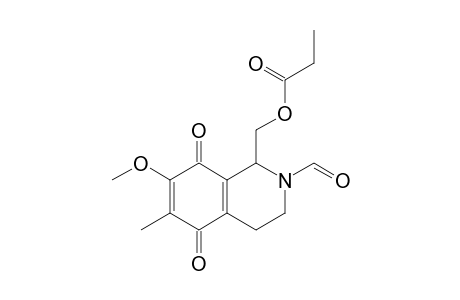 (N-Formyl-7-methoxy-6-methyl-5,8-dioxo-1,2,3,4,5,8-hexahydro-1-isoquinolyl)methyl propionate