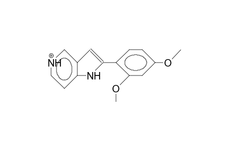 2-(2,4-Dimethoxy-phenyl)-1H-pyrrolo(3,2-C)pyridi nium cation