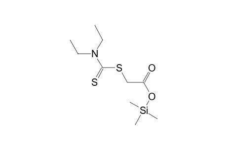 (N,N-Diethylthiocarbamoylthio)-acetic acid, trimethylsilyl ester