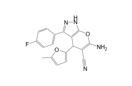 6-Amino-3-(4-fluorophenyl)-4-(5-methyl-2-furanyl)-2,4-dihydropyrano[2,3-c]pyrazole-5-carbonitrile