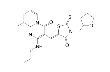 9-methyl-3-{(Z)-[4-oxo-3-(tetrahydro-2-furanylmethyl)-2-thioxo-1,3-thiazolidin-5-ylidene]methyl}-2-(propylamino)-4H-pyrido[1,2-a]pyrimidin-4-one