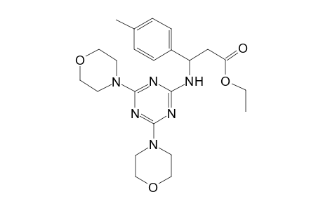 3-[(4,6-dimorpholino-s-triazin-2-yl)amino]-3-(p-tolyl)propionic acid ethyl ester