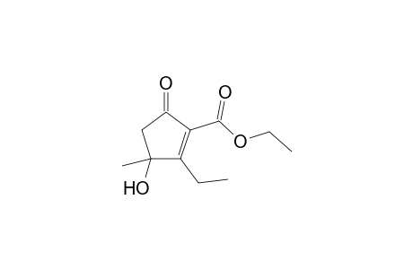 Ethyl 3-hydroxy-2 / 3-ethyl-3 / 2-methyl-5-oxocyclopent-1-ene-1-carboxylate