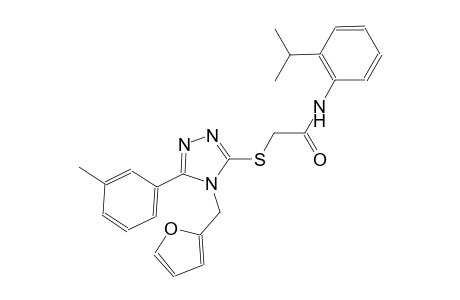 2-{[4-(2-furylmethyl)-5-(3-methylphenyl)-4H-1,2,4-triazol-3-yl]sulfanyl}-N-(2-isopropylphenyl)acetamide