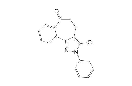 3-CHLORO-4,5,6-TRIHYDRO-2-PHENYL-BENZO-[6,7]-CYCLOHEPTA-[1,2-C]-PYRAZOL-6-ONE