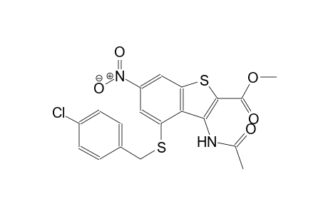 methyl 3-(acetylamino)-4-[(4-chlorobenzyl)sulfanyl]-6-nitro-1-benzothiophene-2-carboxylate