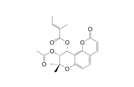 QIANHUCOUMARIN-I;3'(S)-ACETOXY-4'(S)-TIGLOYLOXY-3',4'-DIHYDRO-SESELIN