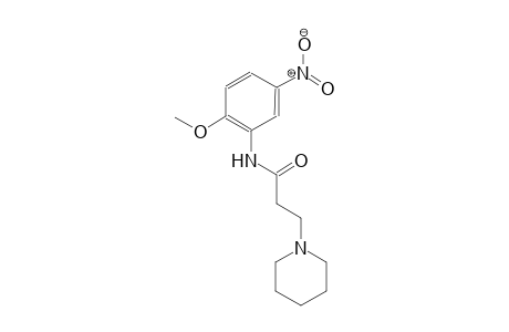 1-piperidinepropanamide, N-(2-methoxy-5-nitrophenyl)-