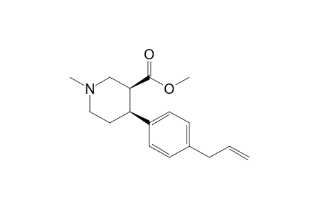 (3S,4S)-1-methyl-4-(4-prop-2-enylphenyl)-3-piperidinecarboxylic acid methyl ester