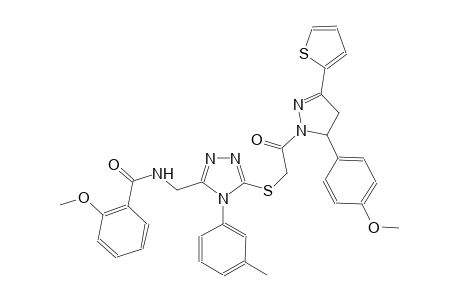 benzamide, N-[[5-[[2-[4,5-dihydro-5-(4-methoxyphenyl)-3-(2-thienyl)-1H-pyrazol-1-yl]-2-oxoethyl]thio]-4-(3-methylphenyl)-4H-1,2,4-triazol-3-yl]methyl]-2-methoxy-