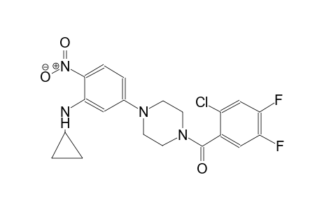 benzenamine, 5-[4-(2-chloro-4,5-difluorobenzoyl)-1-piperazinyl]-N-cyclopropyl-2-nitro-