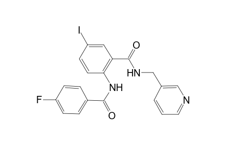 Benzamide, 2-[(4-fluorobenzoyl)amino]-5-iodo-N-(3-pyridinylmethyl)-