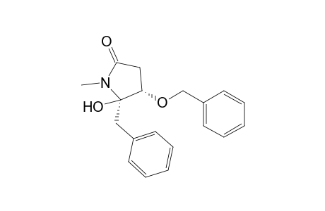 (4S)-1-methyl-5-oxidanyl-4-phenylmethoxy-5-(phenylmethyl)pyrrolidin-2-one