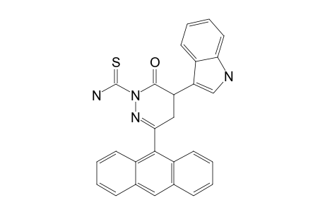 3-ANTHRACEN-9-YL-5-(1H-INDOL-3-YL)-6-OXO-5,6-DIHYDRO-4H-PYRIDAZINE-1-CARBOTHIOIC-ACID-AMIDE
