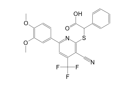 {[3-cyano-6-(3,4-dimethoxyphenyl)-4-(trifluoromethyl)-2-pyridinyl]sulfanyl}(phenyl)acetic acid