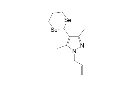 4-(1,3-Diselenan-2-yl)-3,5-dimethyl-1-prop-2-en-1-yl-1H-pyrazole