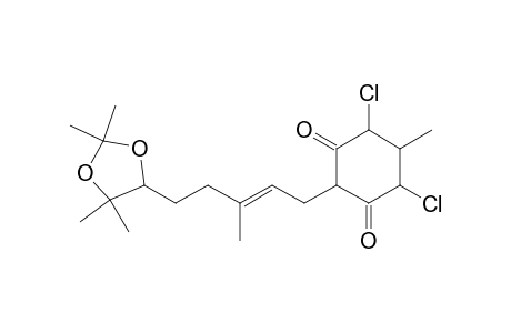 1,3-Cyclohexanedione, 4,6-dichloro-5-methyl-2-[3-methyl-5-(2,2,5,5-tetramethyl-1,3-dioxolan -4-yl)-2-pentenyl]-