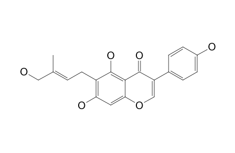 ISOGACAONIN-C;5,7,4'-TRIHYDROXY-6-[1-HYDROXY-2-METHYLBUTEN-2-YL]-ISOFLAVONE