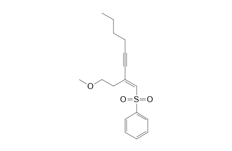 (E)-1-(Benzenesulfonyl)-2-(2-methoxyethyl)oct-1-en-3-yne