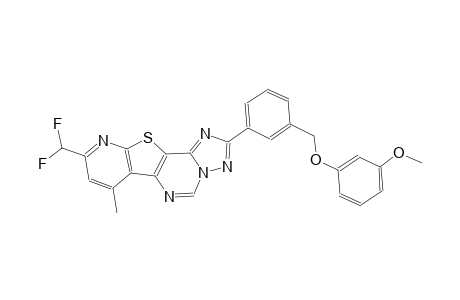 9-(difluoromethyl)-2-{3-[(3-methoxyphenoxy)methyl]phenyl}-7-methylpyrido[3',2':4,5]thieno[2,3-e][1,2,4]triazolo[1,5-c]pyrimidine