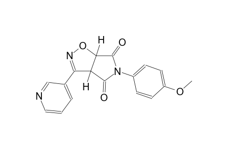 (3aR,6aS)-5-(4-methoxyphenyl)-3-(3-pyridinyl)-3aH-pyrrolo[3,4-d]isoxazole-4,6(5H,6aH)-dione