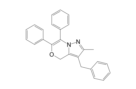 3-(benzyl)-2-methyl-6,7-di(phenyl)-4H-pyrazolo[1,5-d][1,4]oxazine