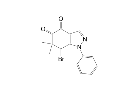1H-indazole-4,5-dione, 7-bromo-6,7-dihydro-6,6-dimethyl-1-phenyl-