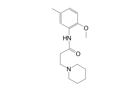 1-piperidinepropanamide, N-(2-methoxy-5-methylphenyl)-