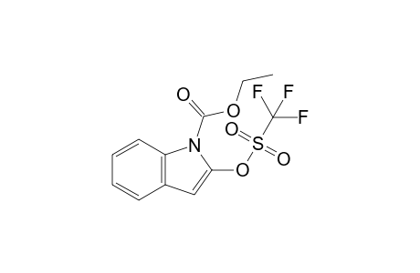 2-(trifluoromethylsulfonyloxy)-1-indolecarboxylic acid ethyl ester