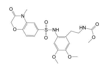 Carbamic acid, [2-[2-[[(3,4-dihydro-4-methyl-3-oxo-2H-1,4-benzoxazin-6-yl)sulfonyl]amino]-4,5-dimethoxyphenyl]ethyl]-, methyl ester