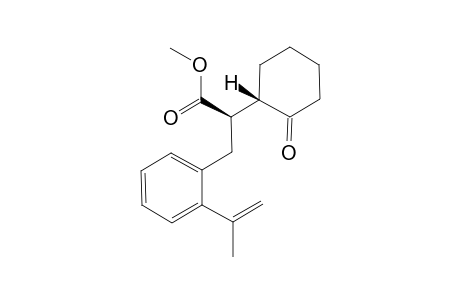 Methyl (2RS)-3-(2-isopropenylphenyl)-2-[(1SR)-2-oxocyclohexyl]propanoate