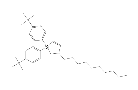 1,1-bis(4-tert-butylphenyl)-4-decyl-1-silacyclo-2-pentene