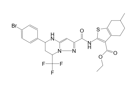 ethyl 2-({[5-(4-bromophenyl)-7-(trifluoromethyl)-4,5,6,7-tetrahydropyrazolo[1,5-a]pyrimidin-2-yl]carbonyl}amino)-6-methyl-4,5,6,7-tetrahydro-1-benzothiophene-3-carboxylate