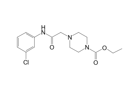 1(2H)-Pyrazinecarboxylic acid, 4-[2-[(3-chlorophenyl)amino]-2-oxoethyl]tetrahydro-, ethyl ester