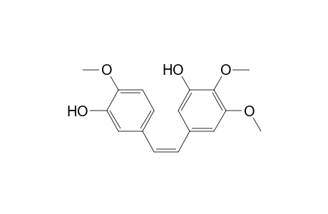2,3-Dimethoxy-5-[(Z)-2-(4-methoxy-3-oxidanyl-phenyl)ethenyl]phenol