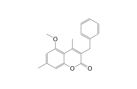 2H-1-benzopyran-2-one, 5-methoxy-4,7-dimethyl-3-(phenylmethyl)-